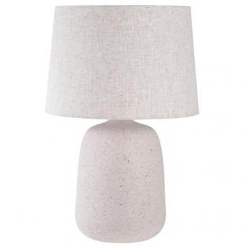 Lámpara de Mesa Croft EPIKASA, Beige, Arcilla Fibrosa, 30x30x47 cm