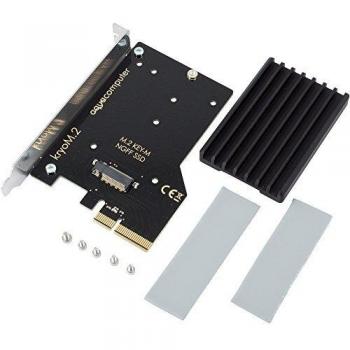 Aquacomputer kryoM.2 PCIe 3.0 x4 Adapter for M.2 NGFF PCIe SSD M-key with Passive Cooler