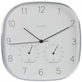 Reloj de pared marco plateado Ø28,5x4cm
