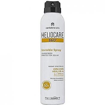 Heliocare 360º Invisible Spray Spf 50+ - Spray Fotoprotector Transparente Fácil De Aplicar, Sin Color, 200 Mililitro
