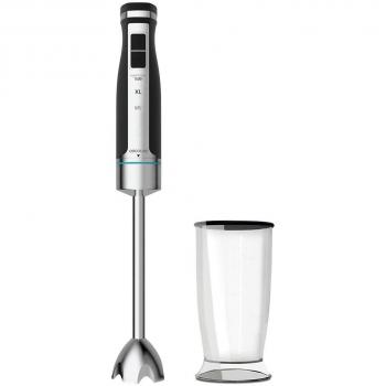 Cecotec Batidora de Mano PowerGear 1500 XL de 1500 W, Pie Extralargo, Cuchillas de Titanio, Engranaje de Metal y 21 Velocidades + Turbo.
