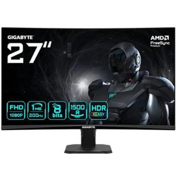 Monitor Gaming Curvo GIGABYTE GS27FCA 27 FHD 1920x1080 VA 200Hz 1ms FreeSync Premium HDR
