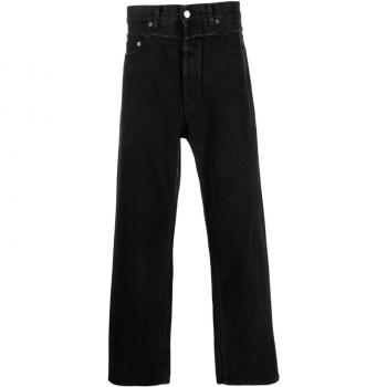 Ambush Men's High Waisted Denim Jeans in Black | Size 30 | BMYA020F23DEN001