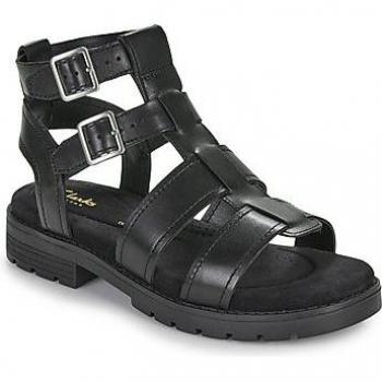 Clarks Orinoco Cove Black Leather Women's Gladiator Sandals