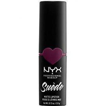 NYX Professional Makeup NYX Professional Makeup Barra de Labios Mate de Larga duración y Cobertura Total Suede Matte Lipstick Tono 10 Girl, Bye Color Morado, Mujer, Talla única