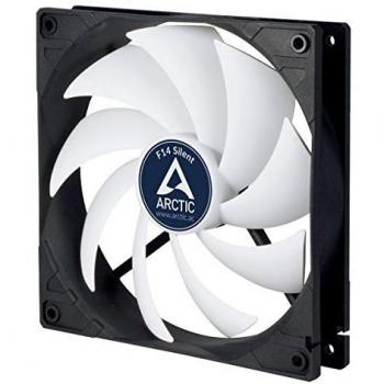 ARCTIC F14 Silent - 140 mm Case Fan, Ultra-Quiet, Extra quiet motor, Computer, Almost inaudible, Fan Speed: 800 RPM - Black, White