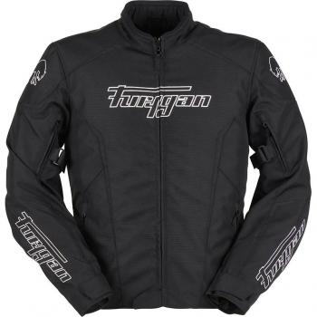 Chaqueta textil impermeable para motocicletas Furygan Yori - Negro Blanco (S)