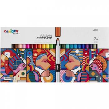 Carioca Plus Prisma Estuche de 24 Rotuladores de Colores Surtidos