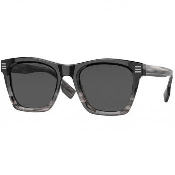 Burberry BE4348F COOPER Asian Fit 394987 Anteojos de Sol para Hombre Negros, lentes de sol con ajuste asiático, diseño elegante y moderno, color negro