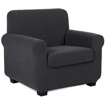 TIANSHU Funda de sillón,2-Piezas Jacquard poliéster Funda de Sofá 1 plazas elasticas Suaves Resistentes