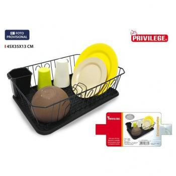 Escurreplatos con bandeja 45x35x13cm - Quttin