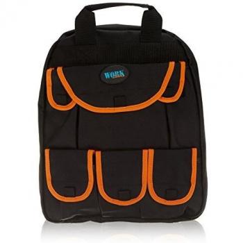 GT LINE BAG 07 - Mochila portaherramientas con bolsillos de diferentes tamaños con cierre de velcro fabricada en corditex negro