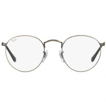 Ray-Ban RX3447V Round Metal 3118 Men's Eyeglasses Gunmetal Size 47 (Frame Only) - Blue Light Block Available