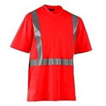 Blaklader High Visibility UV Protection V-Neck T-Shirt Red Size S