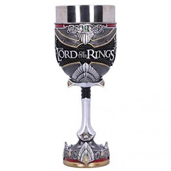 Copa decorativa Nemesis Now El Señor de los Anillos Aragorn, licencia oficial, plata, 19,5 cm, diseño de la corona de Elessar