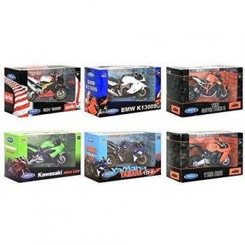 GLOBO- 1:10 Moto Die Cast Licence 6Asst
