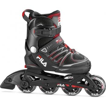 Patines de niños Fila X-ONE, color negro, gris y rojo, talla M