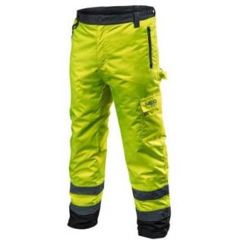 Pantalón de trabajo acolchado de alta visibilidad amarillo, talla M