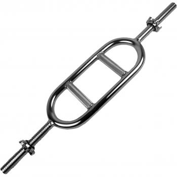 Tunturi Barbells Barra Triceps, Unisex Adulto, Plateado, 88 cm