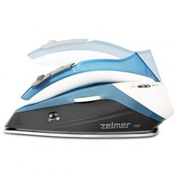 Plancha de viaje Zelmer ZIR0500, 1100W, vapor continuo 15g/min, máximo vapor 75g, capacidad 280ml, diseño plegable