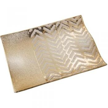 Centro de Mesa Dorado Cerámica 4 x 30 x 22 cm Alexandra House Living