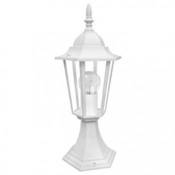 Lámpara de Jardín Milano 1 Bombilla Aluminium con Difusor de Cristal Blanco, IP44 17x40.3cm