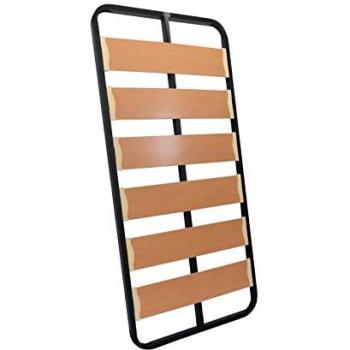 Somier Lama Ancha 90 x 180 cm Sin Patas - Fabricado en España, Estructura de Acero y Láminas de Madera de Chopo