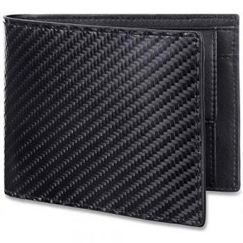 WinCret Cartera de Cuero Billetera de Hombre Monederos de Hombre con Cuero Genuino,Gran Capacidad & RFID Bloqueo