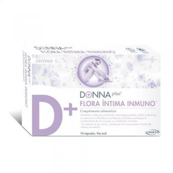 Complemento Alimenticio DonnaPlus Flora Íntima Inmuno - 14 Cápsulas para el Bienestar Íntimo y Equilibrio de la Microbiota Vaginal