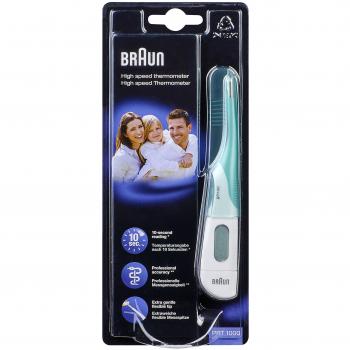 Braun PRT1000 - Termometro digital con cabeza flexible, 3 en 1, de alta velocidad, color blanco