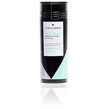 Fibra Capilar Natural 100% Vegetal Gris Oscuro 30g - Polvo Disimulador de Calvicie para Hombre y Mujer