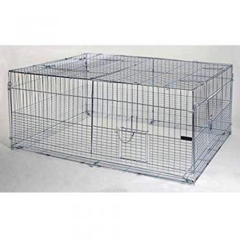 Recinto para Animales Jóvenes con Barrera Antifuga 144x112x60 cm Cromado Kerbl