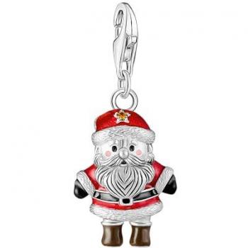 Thomas Sabo Sterling Silver Enamel Santa Claus Charm Pendant 2196-691-7