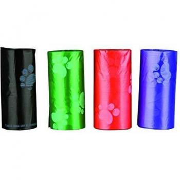 TRIXIE 4 Rollos de 12 Bolsas basura L, Color Surtido, Perro