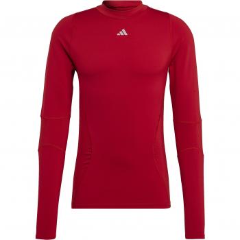Camiseta de fútbol Adidas Techfit ColdRdy de manga larga para hombre, color rojo, talla M