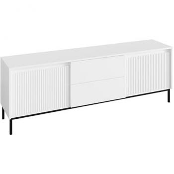 Mueble TV Comfivo T104 Blanco, 174x60x40cm, con sistema de apertura push to open y diseño moderno