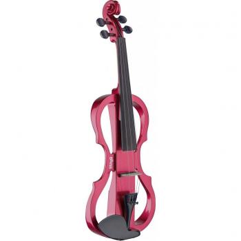 Violín Eléctrico Stagg EVN X-4/4 Rojo Metálico con Estuche y Auriculares