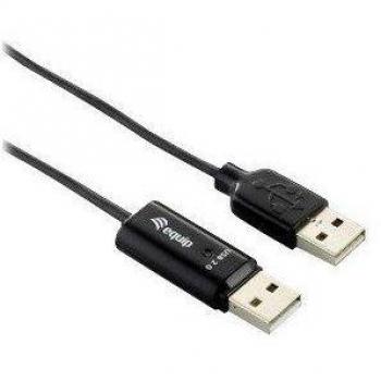 Cable USB 2.0 de Transferencia 1.80m Tipo A Negro para Compartir Discos Ópticos
