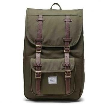Herschel Little America Mid Rucksack - Unisex Green Backpack with Laptop Compartment
