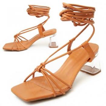 Sandalia con Tacón para Mujer Montevita Cuerdi 92409 Camel Talla: 37