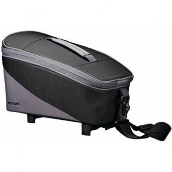 Bolsa bicicleta portabultos Racktime Talis negra y gris, resistente al agua, con capacidad de carga de hasta 20 litros, sistema de fijación RACKTIME compatible con la mayoría de portabultos, diseño reflectante para