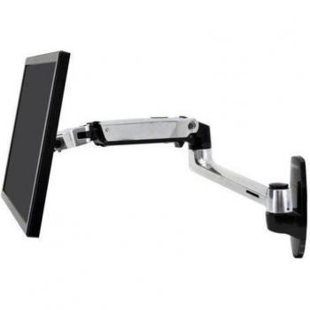 Ergotron LX Wall Mount LCD Arm for up to 34 Screens, Silver, Model 45-243-026