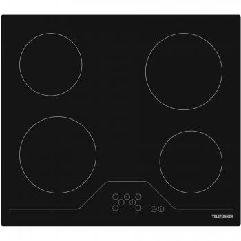 Placa Vitrocerámica Telefunken TK60V4ATT 4 Fuegos 59 cm Táctil Negra
