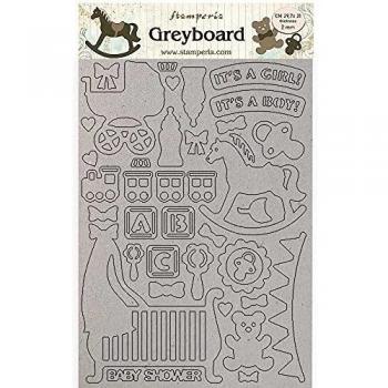 Stamperia International Sleeping Beauty Baby Greyboard-Bebé de la Bella Durmiendo, Varios, A4