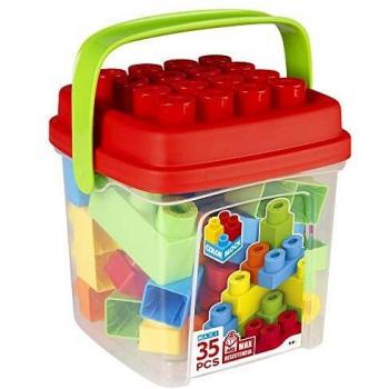 Colorbaby 35-Piece Multicolor Building Block Cube