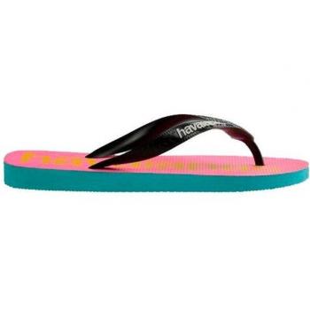 Chanclas Havaianas Top Logomania para Mujer en Azul y Rosa