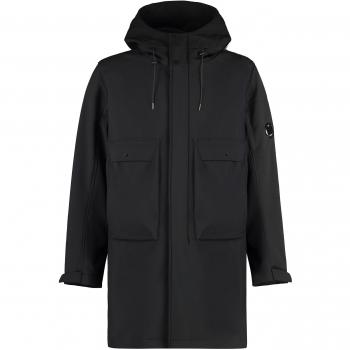 C.P. Company Men's Black Hooded Long Parka Jacket Size XL