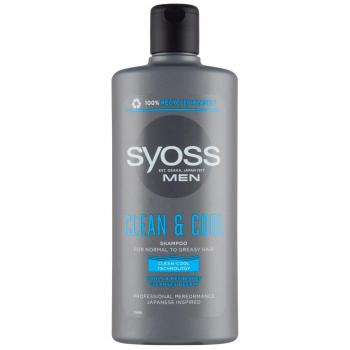 Syoss Men Clean & Cool Shampoo for Normal to Oily Hair 440ml