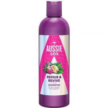 AUSSIE SOS Repair & Revive Champú Nutritivo 300 ml para Cabello Maltratado y Cuero Cabelludo