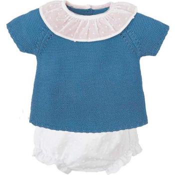 Conjunto de bebé niña en tricotosa y plumeti